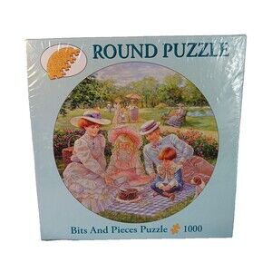 Bits And Pieces Round Puzzle 1000 Pieces Days Remembered Jig Saw Unopened Picnic